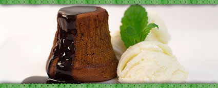 volcán de dulce de leche